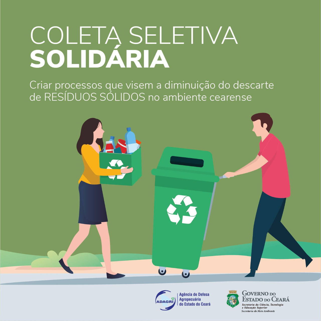 ADAGRI E SECITECE IRÃO ADERIR AO PROGRAMA DA COLETA SELETIVA SOLIDÁRIA