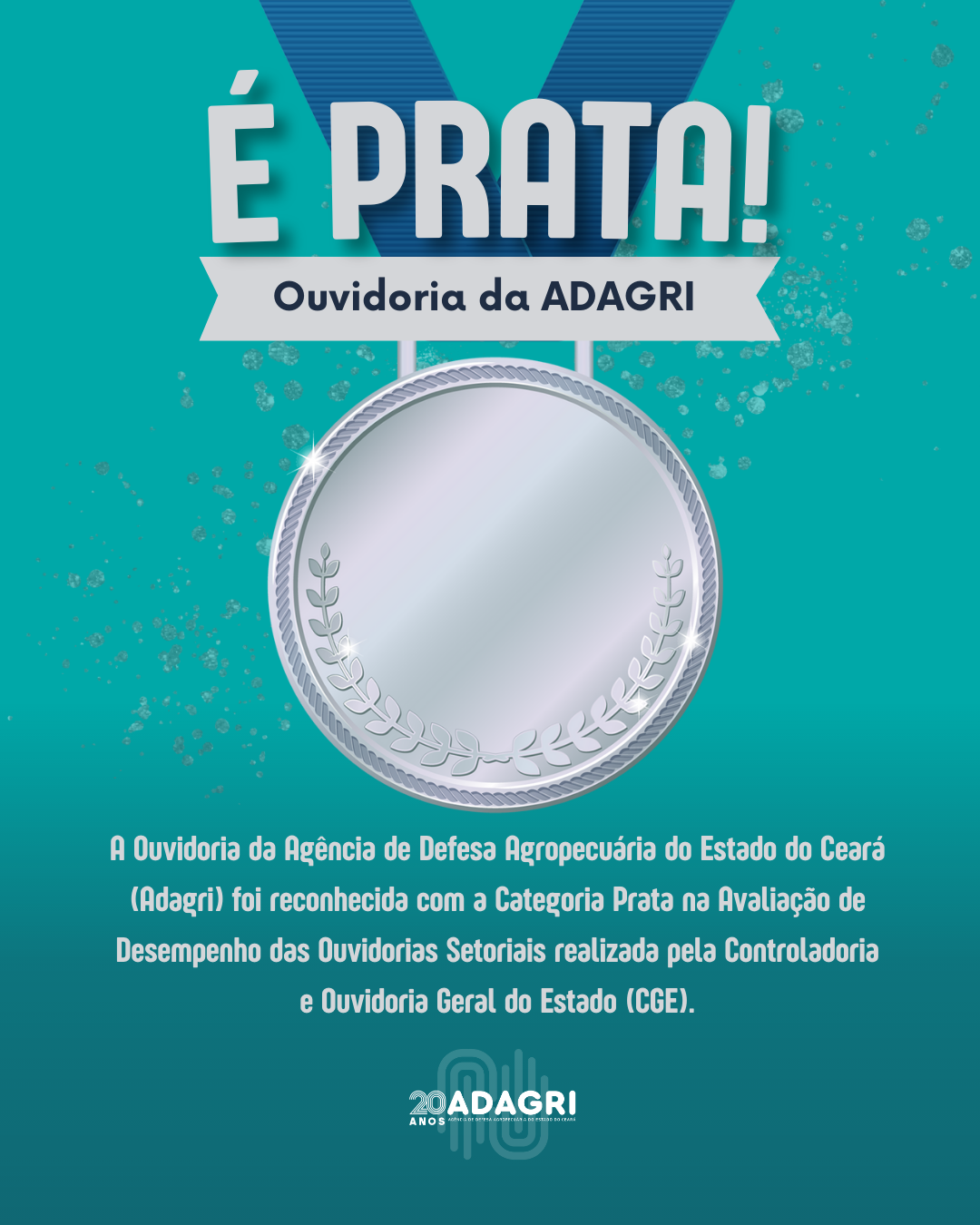 Ouvidoria da Adagri conquista categoria Prata na Avaliação das Ouvidorias 2024!