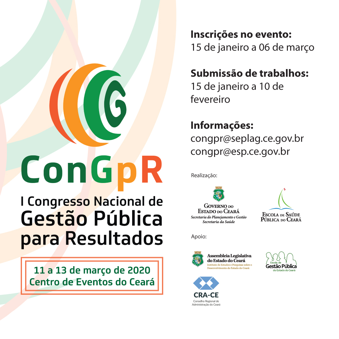 I Congresso Nacional de Gestão Pública para Resultados está com inscrições abertas 