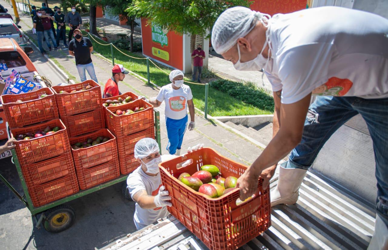 Mais Nutrição recebe mais de 22 toneladas de mangas apreendidas pela Polícia Civil