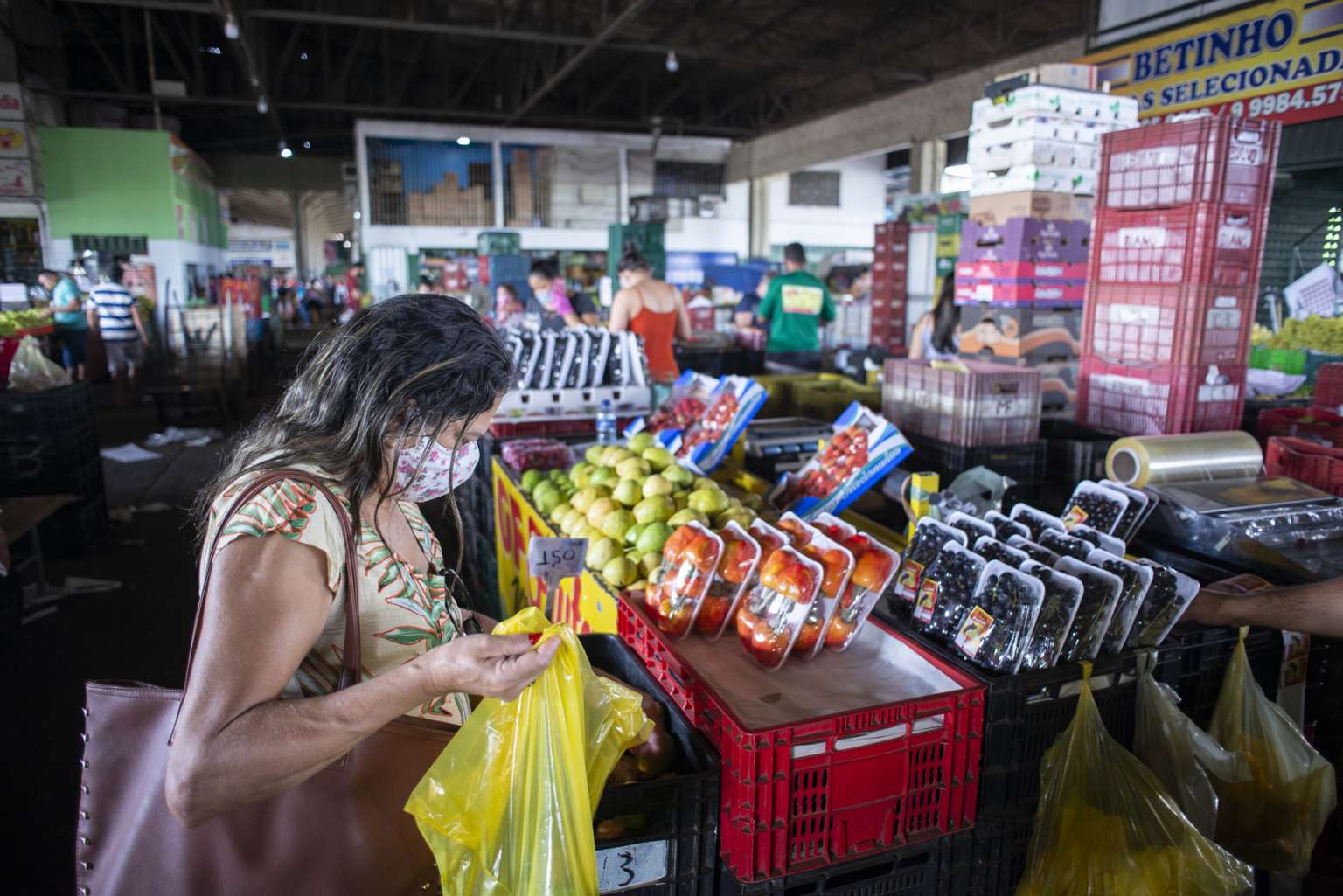 Mercado agrícola inicia a semana bem abastecido nos setores de frutas e hortaliças