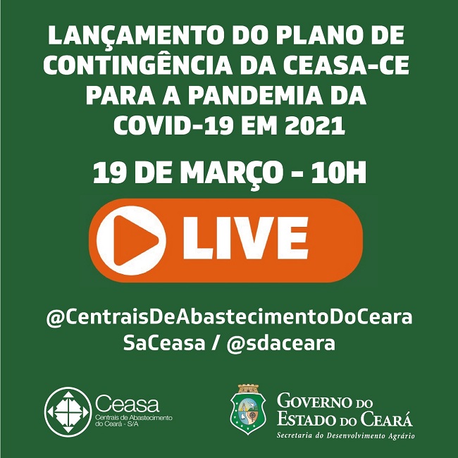 Ceasa-CE lança plano de contingência para a Covid-19 em live nesta sexta (19)