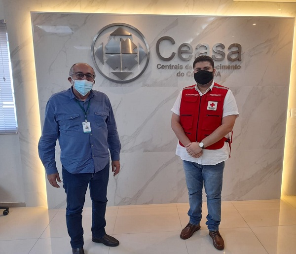 Ceasa-CE e Cruz Vermelha reúnem-se para tratar de parceria contra a Covid -19