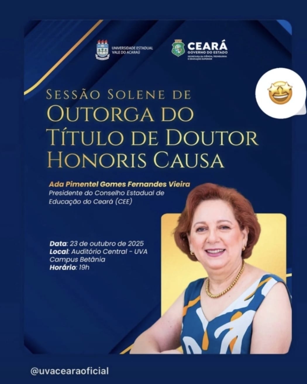 UVA concede Título de Doutor Honoris Causa à professora Ada Pimentel