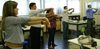 Funcionários da CGE participam de ginástica laboral e massoterapia