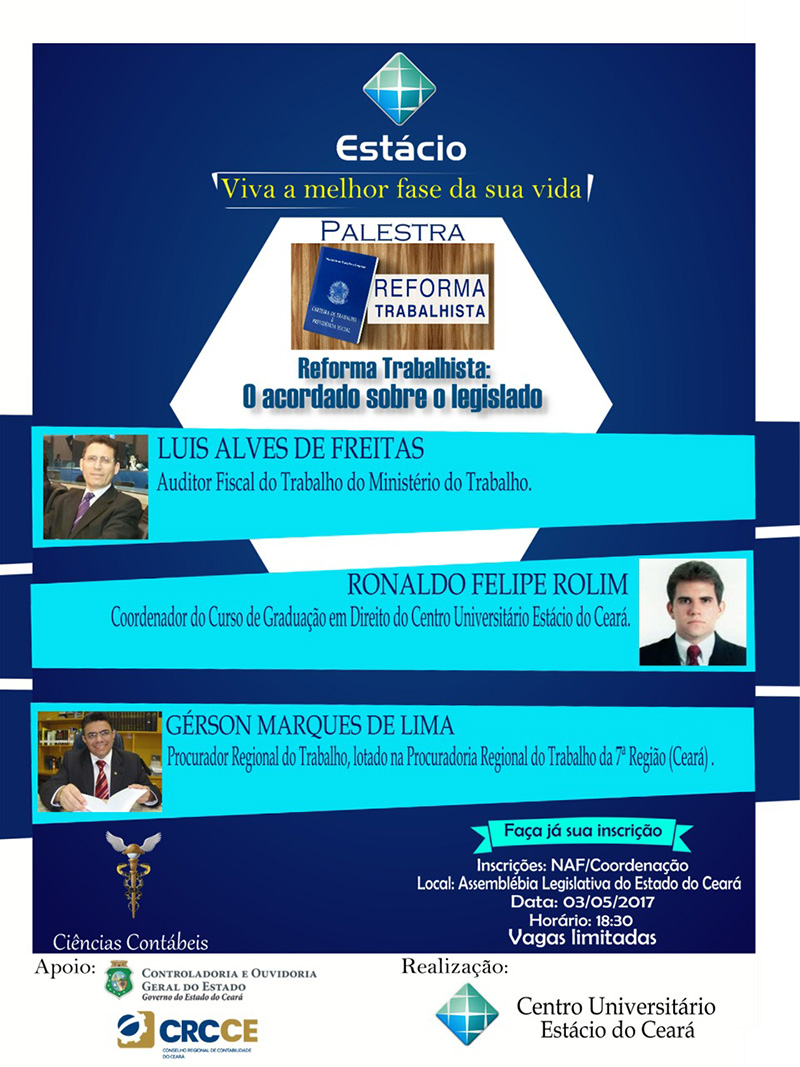 CGE participa de solenidade do curso de Ciências Contábeis da Estácio Ceará