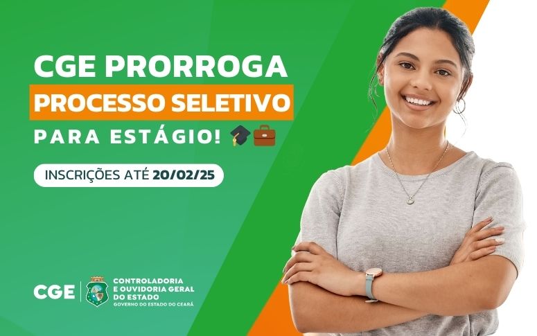 CGE prorroga inscrições para estágio até o dia 20 de fevereiro