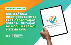 CGE está com inscrições abertas para capacitação sobre a utilização do módulo TAG no sistema AVIA