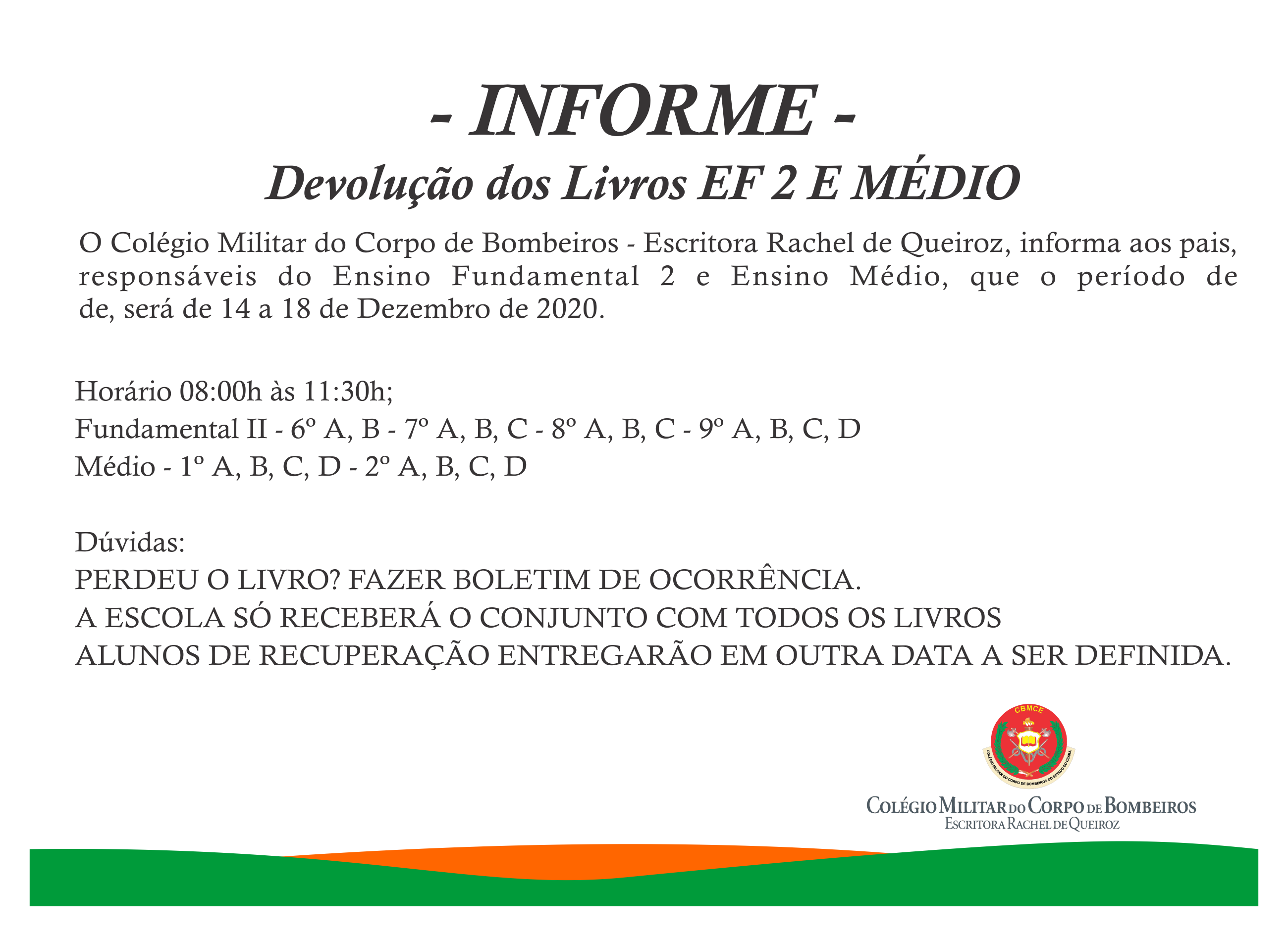 Datas para Devolução dos Livros
