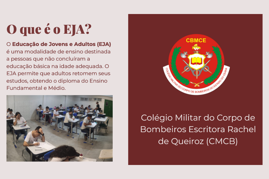 Colégio dos Bombeiros abre inscrições para o Ensino de Jovens e Adultos