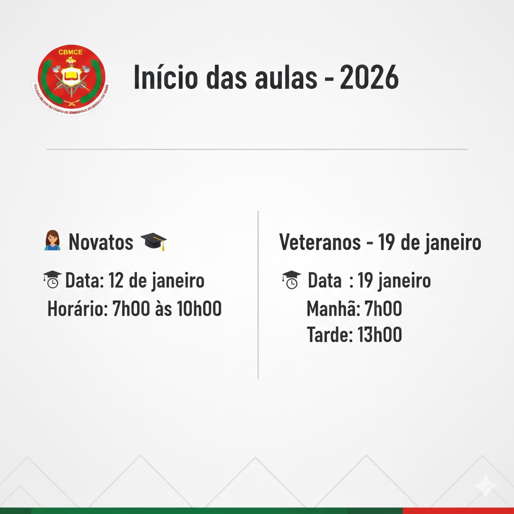 CMCB – Início das aulas em 2026
