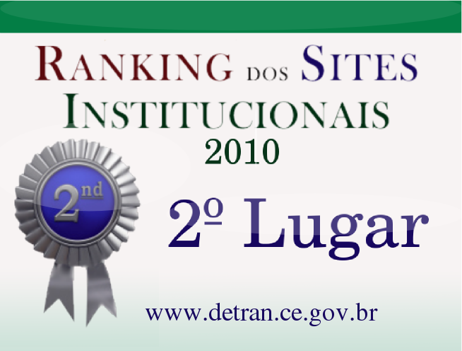 Site do DETRAN-CE é o 2º Colocado no Ranking dos Sites Institucionais
