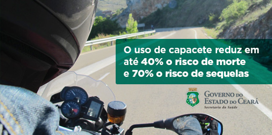 Uso do capacete reduz em até 40% risco de morte de motociclistas