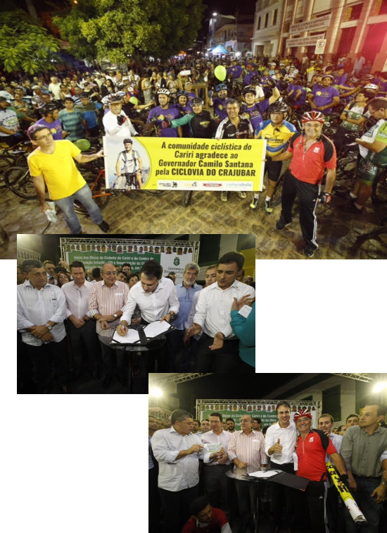 Governador Camilo Santana assina ordem de serviço para construção da ciclovia do Cariri