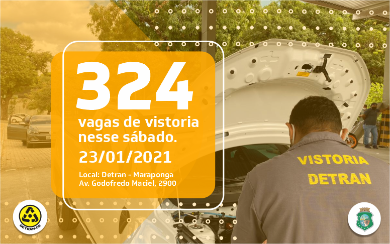 Detran-CE abre 324 vagas de vistoria neste sábado