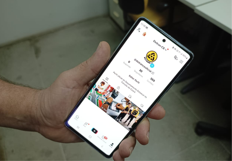Detran-CE estreia perfil no TikTok para fortalecer comunicação entre órgão e usuários