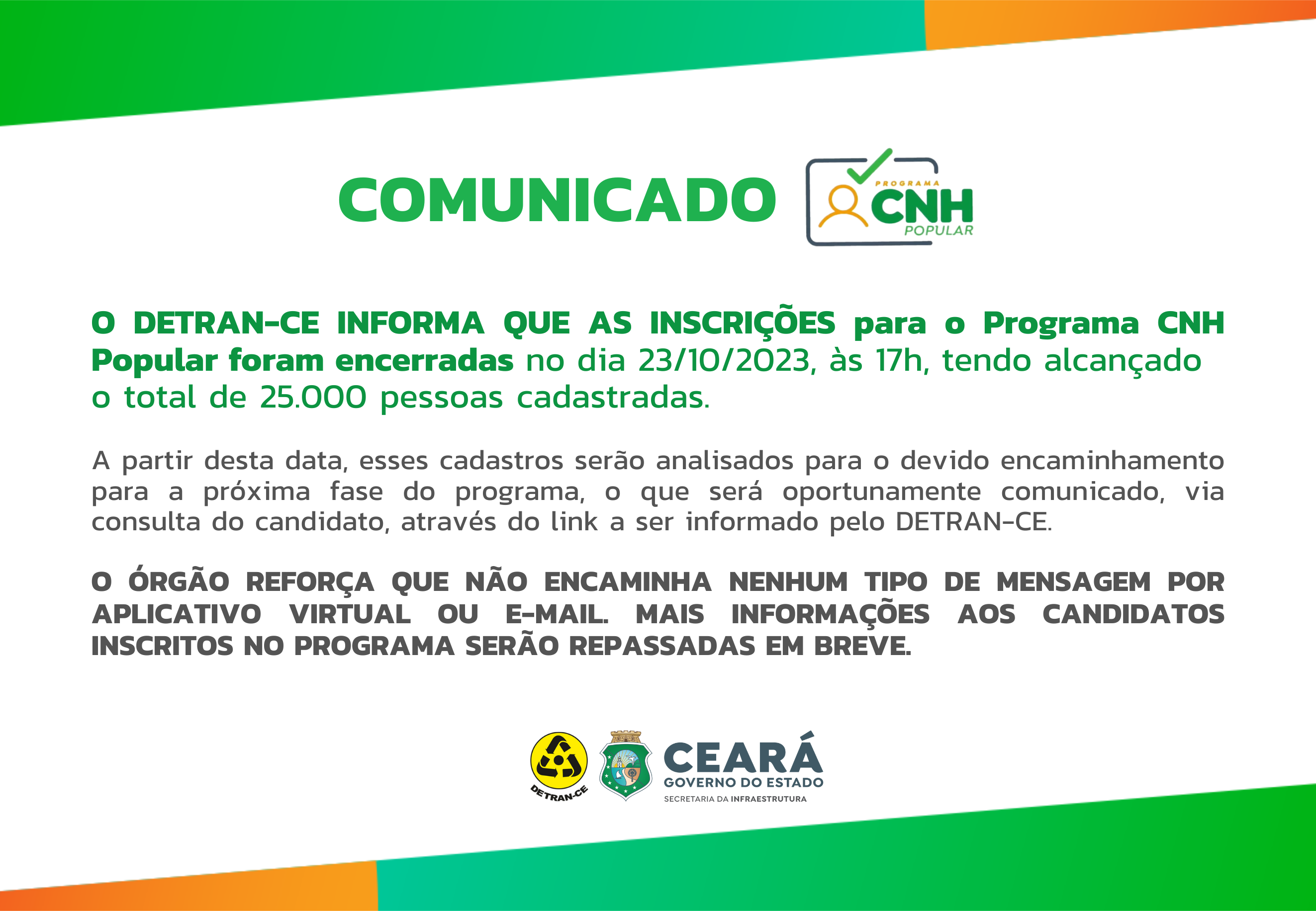 COMUNICADO | CNH POPULAR