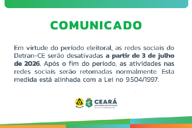 COMUNICADO PERIODO ELEITORAL REDES SOCIAIS