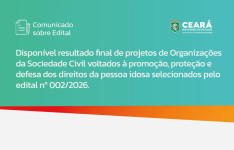 Resultado disponível: entidades da sociedade civil foram selecionadas para execução de projetos voltados às pessoas idosas