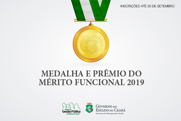 Inscrições para Medalha e Prêmio do Mérito Funcional 2019 encerram nesta quarta-feira (25)