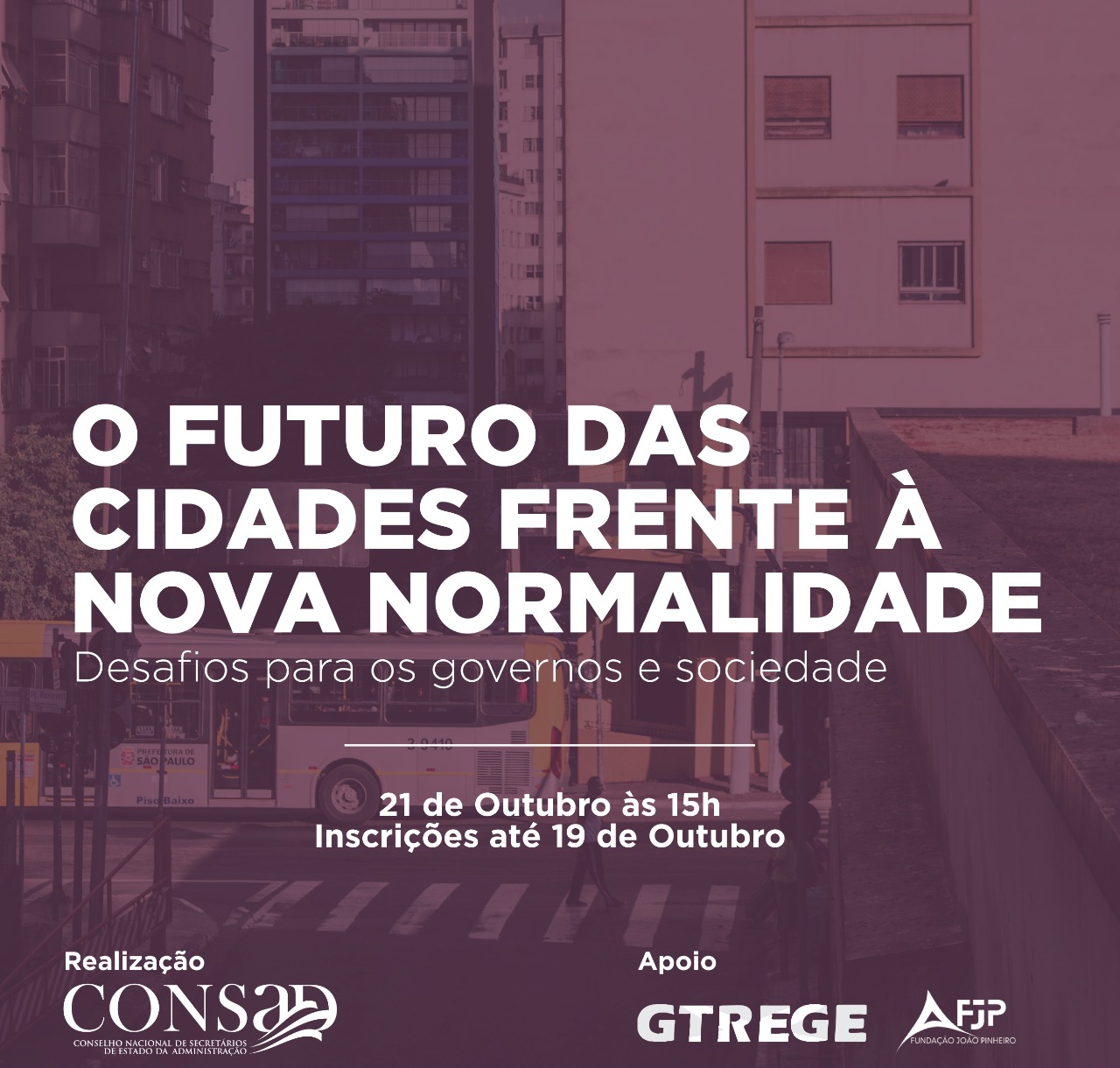 CONSAD promove webinar sobre o futuro das cidades frente à nova normalidade