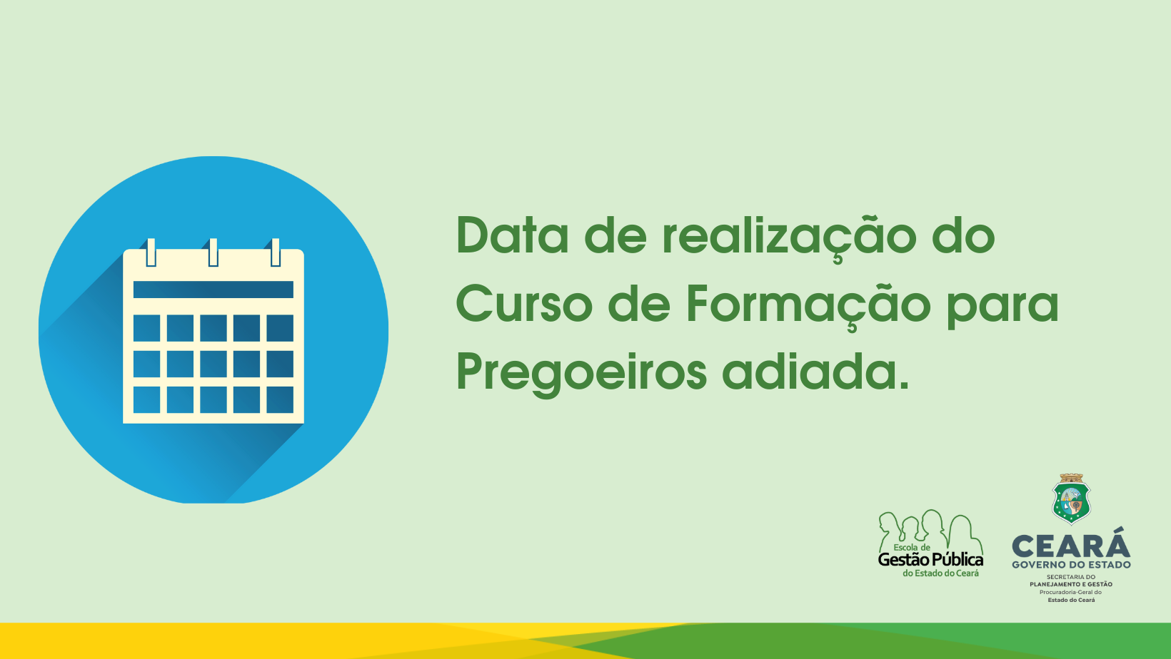 Data de realização do Curso de Formação para  Pregoeiros adiada