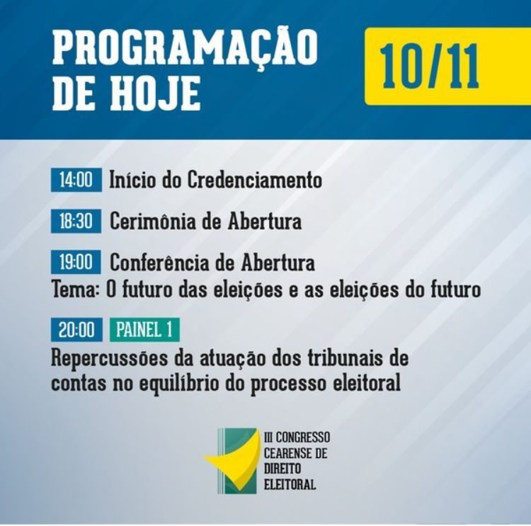 Primeiro dia do III Congresso Cearense de Direito Eleitoral