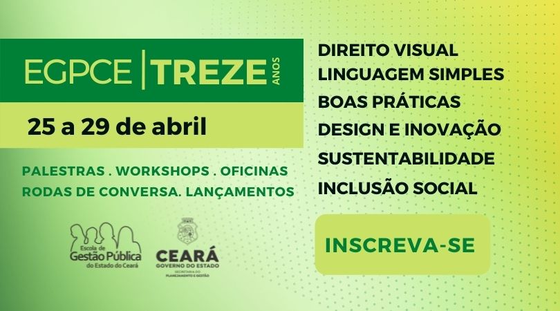 EGPCE: 13 anos construindo saberes em gestão pública