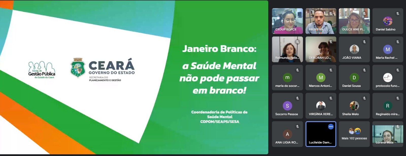 EGPCE inicia a Jornada do Bem-Estar no Trabalho com a palestra sobre Saúde Mental