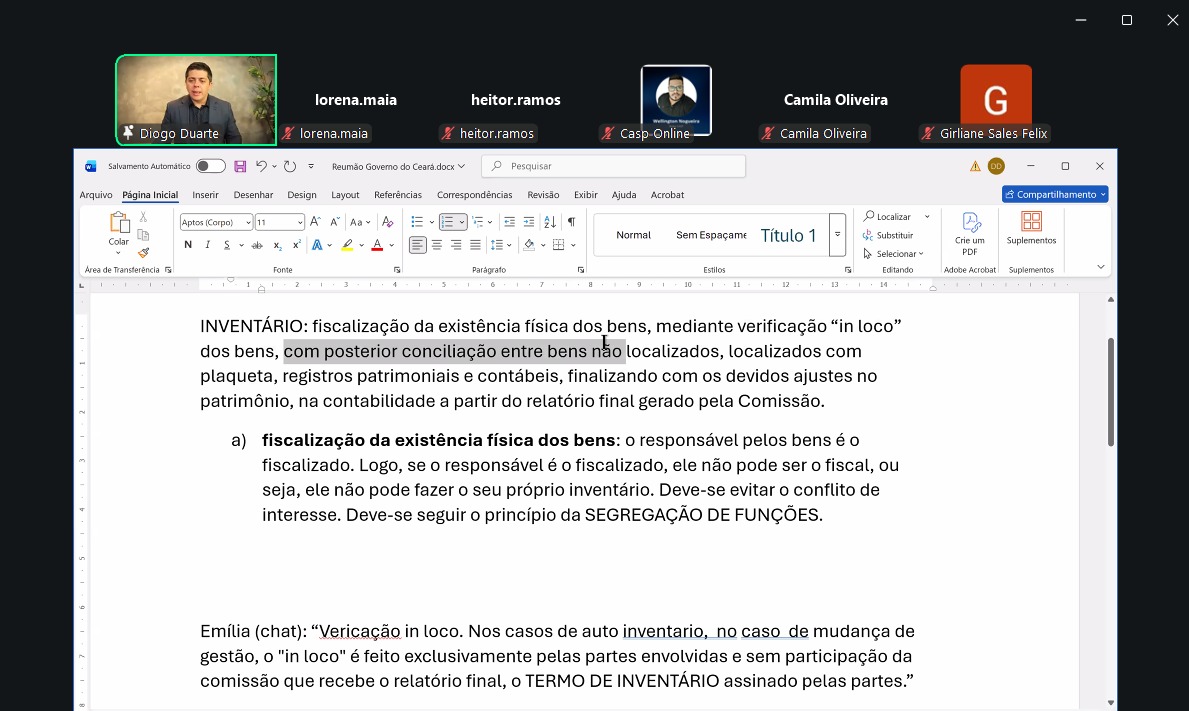 EGPCE realiza trilha de aprendizagem sobre Gestão de Patrimônio, com foco em inventário no setor público