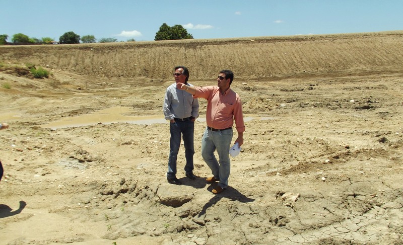 Presidente e diretor da Ematerce visitam obras de açudagem