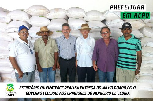 Cedro: Ematerce faz a entrega de milho a criadores cadastrados