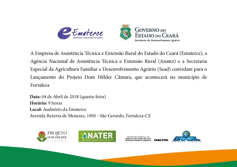 Convite lançamento projeto Dom Helder