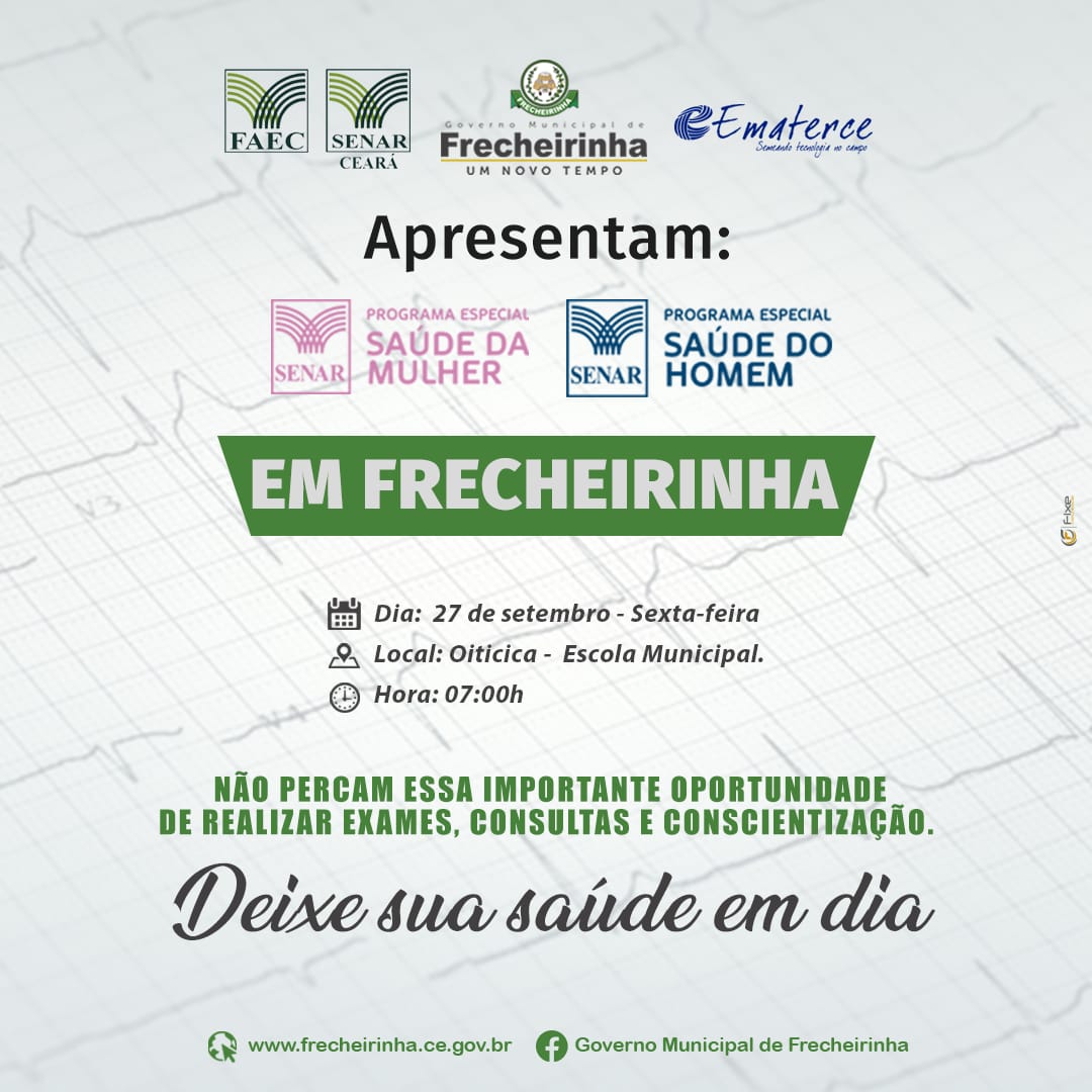 Frecheirinha: Ematerce e Senar lançam Programa Especial Saúde da Mulher e do Homem