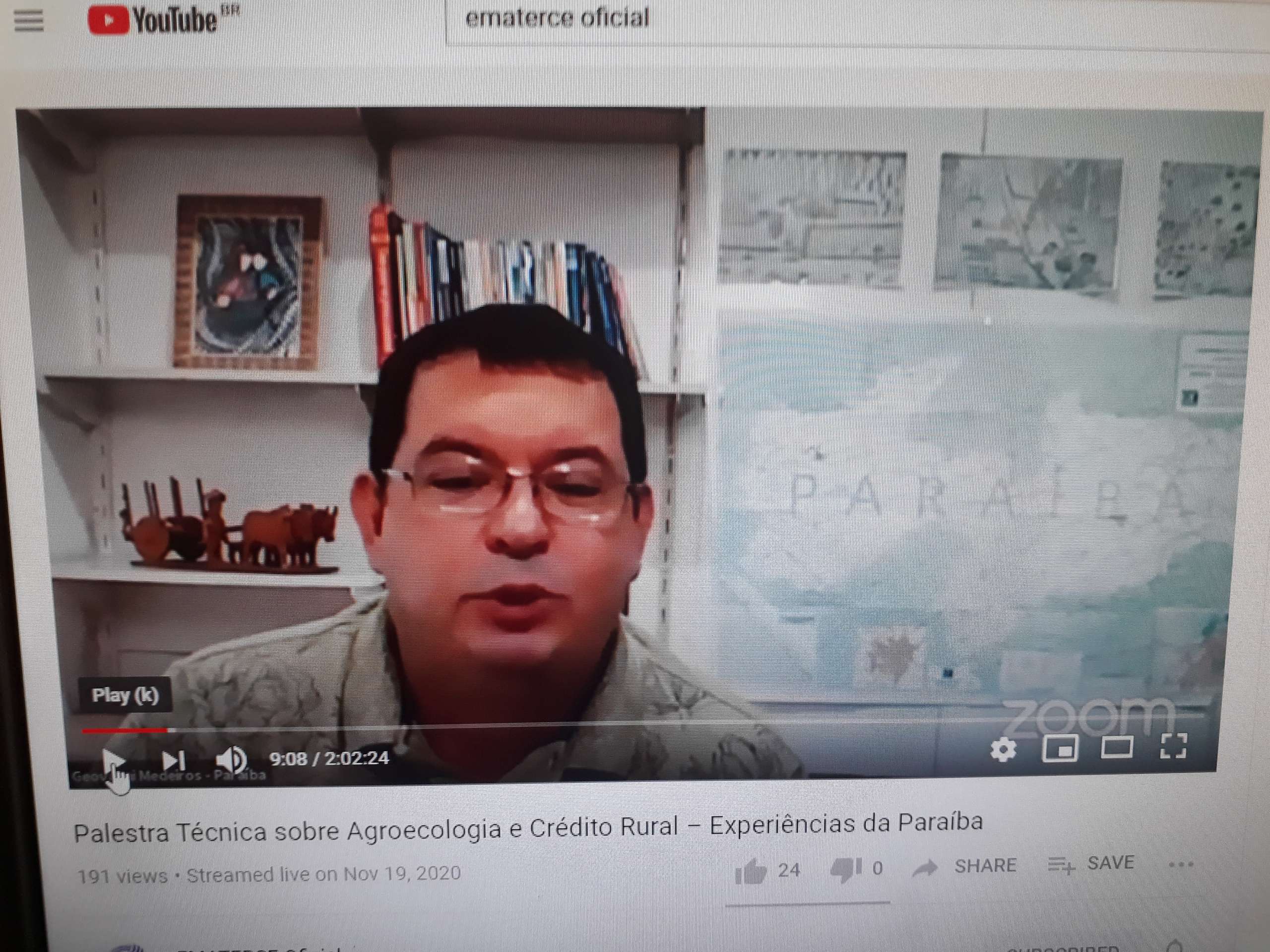 Técnico mostra experiência sobre Agroecologia e Crédito Rural
