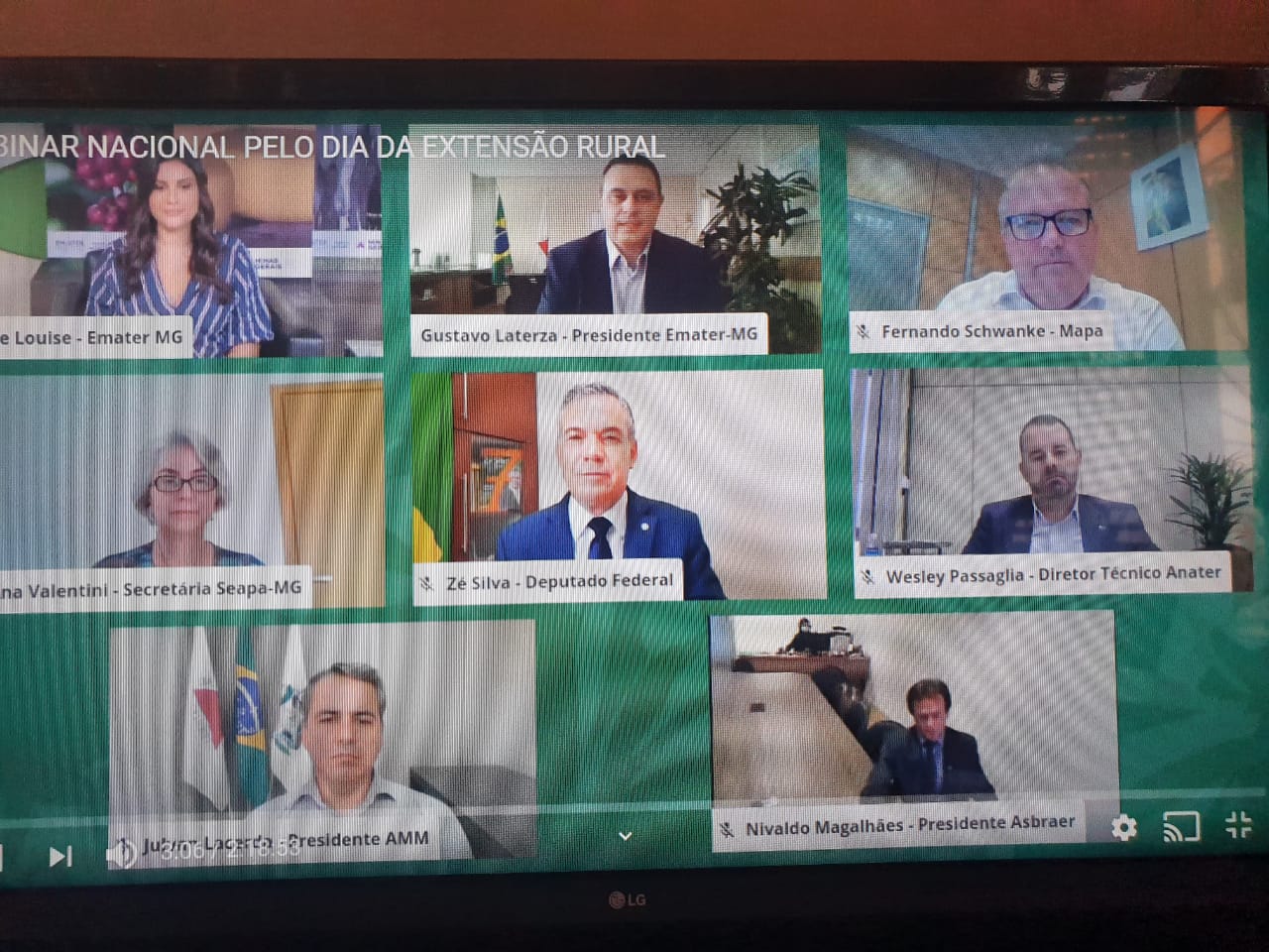 Êxito: palavra adequada para a Webinar em homenagem ao Dia Nacional da Extensão Rural