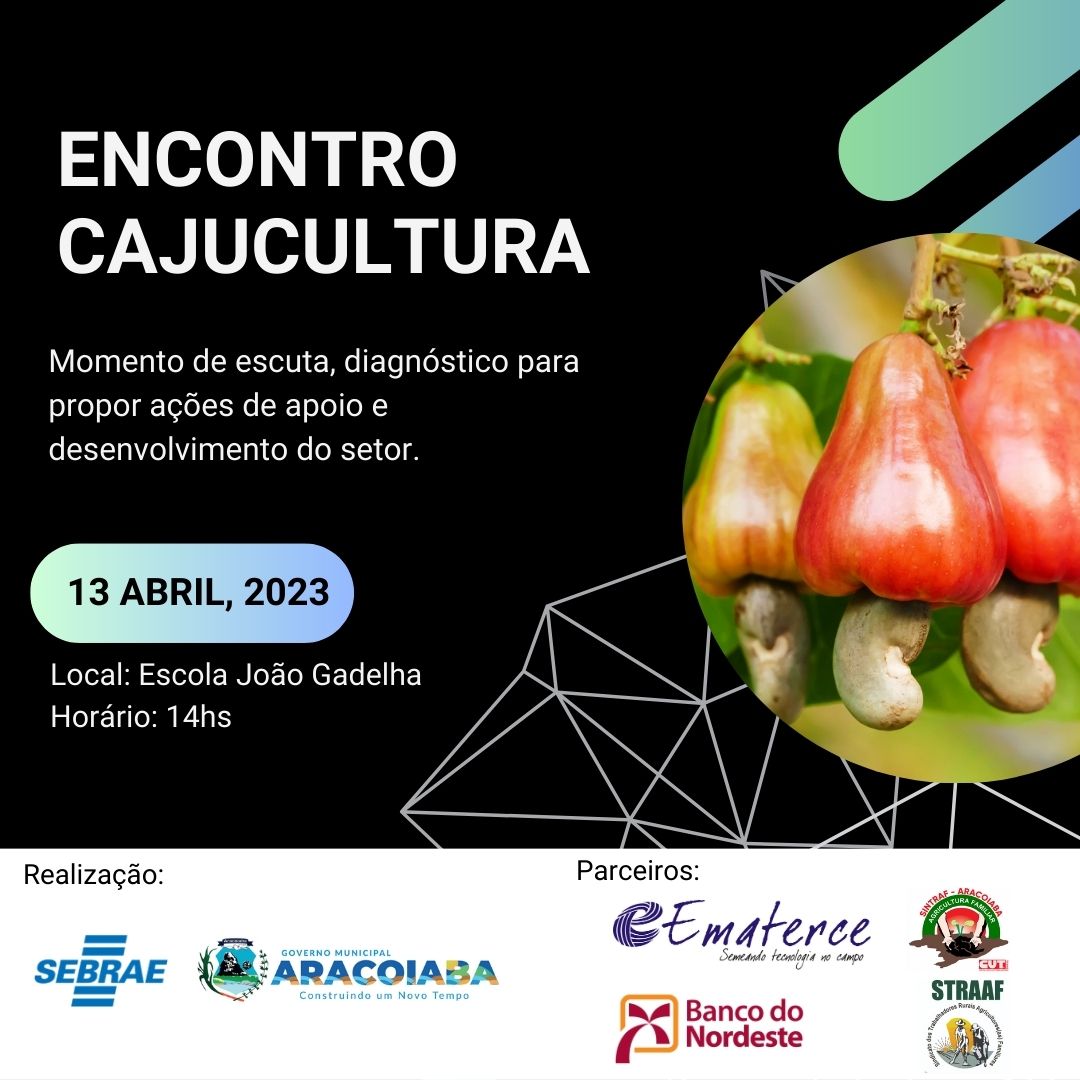 Ematerce participa ativamente do 1º Encontro de Cajucultores, em Aracoiaba-CE