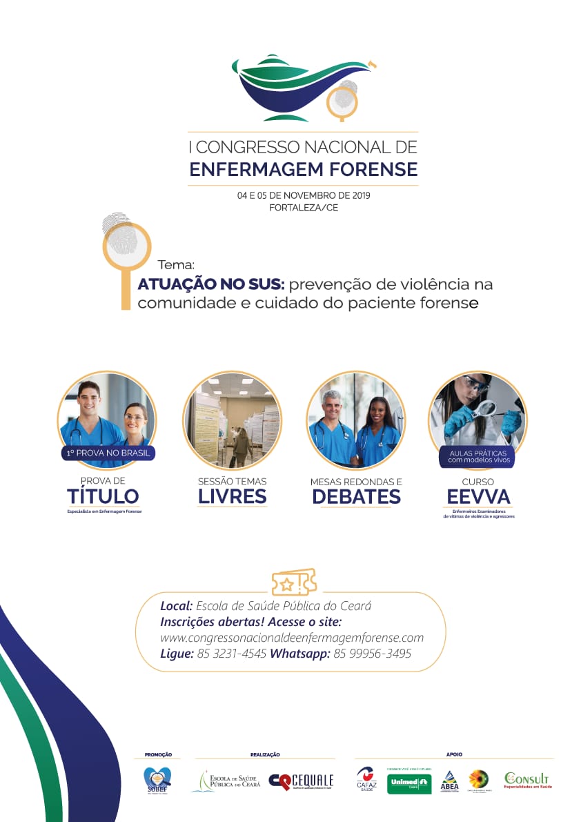 Ceará sedia o I Congresso Nacional de Enfermagem Forense