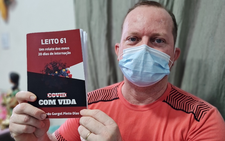 Paciente recuperado de Covid-19 escreve livro sobre período de internação no HSJ