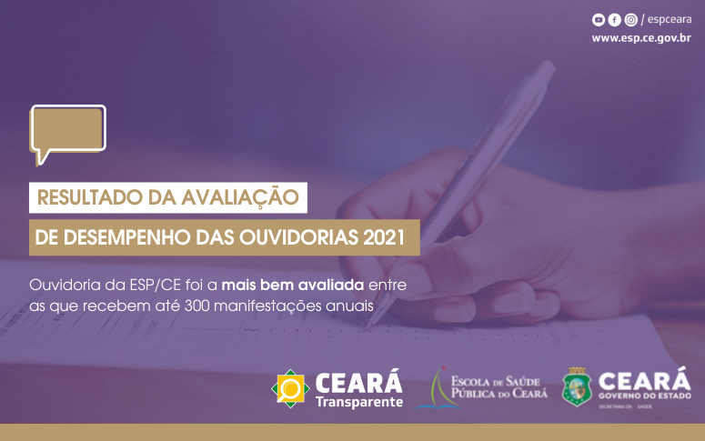 ESP/CE alcança 1º lugar em ranking de desempenho das ouvidorias do Ceará