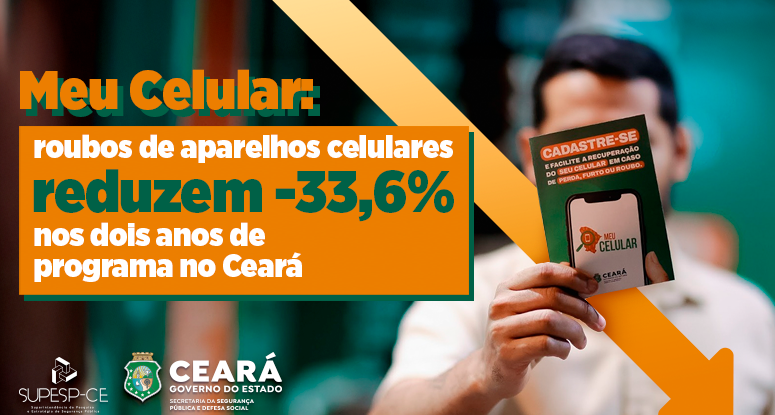 Meu Celular: roubos de aparelhos celulares reduzem 33,6% nos dois anos de programa no Ceará