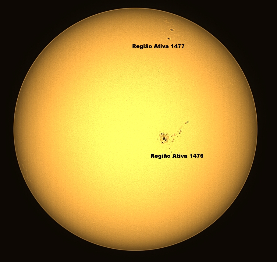 Núcleo de Astronomia do IFCE registra imagens de manchas solares