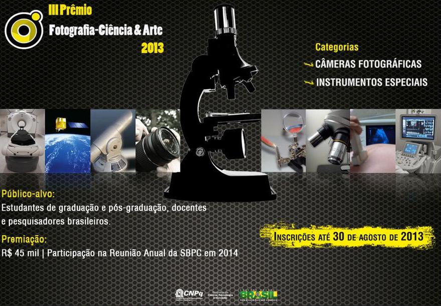 Inscrições abertas para o Prêmio Fotografia-Ciência & Arte