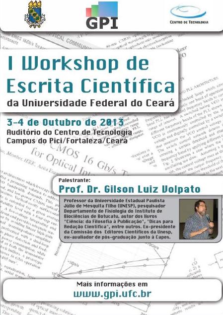 I Workshop de Escrita Científica da UFC recebe pré-inscrições até sexta-feira (20)