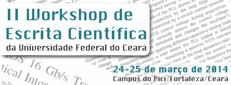 II Workshop de Escrita Científica da UFC recebe pré-inscrições até segunda-feira (10)