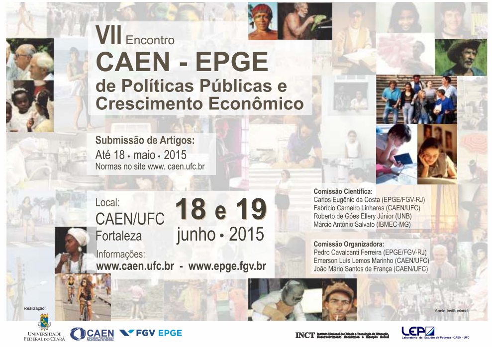 VII Encontro CAEN-EPGE de Políticas Públicas e Crescimento Econômico recebe artigos até 18 de maio