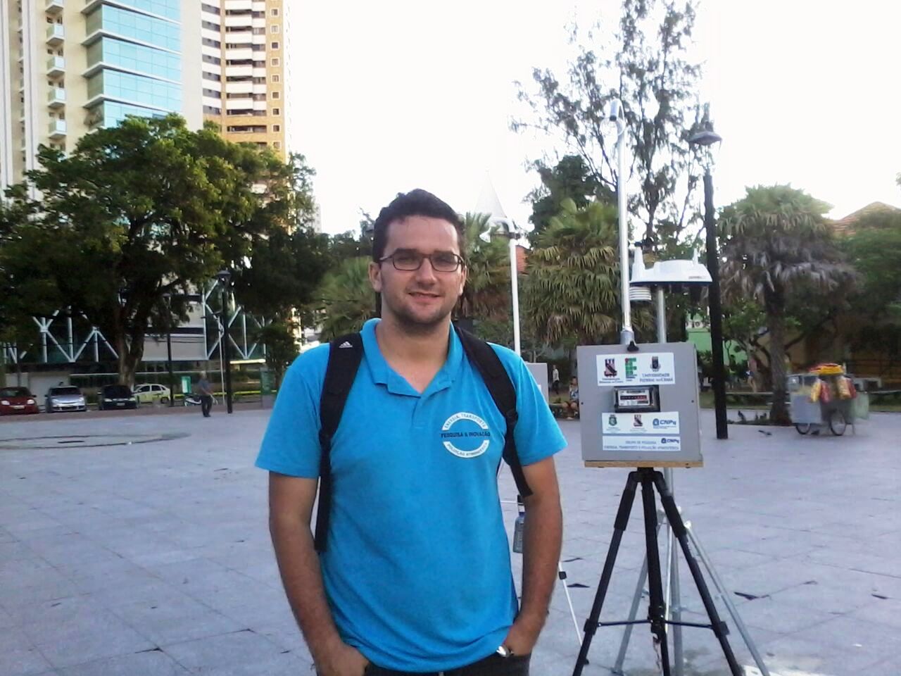 Bolsista da Funcap realiza pesquisa sobre qualidade do ar em sete praças de Fortaleza