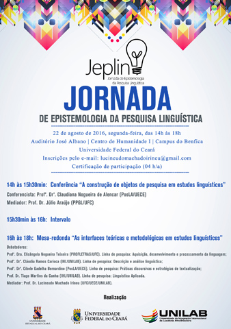 Uece, Unilab e UFC promovem I Jornada de Epistemologia da Pesquisa Linguística