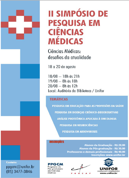 Com apoio da Funcap, Unifor realiza Simpósio de Pesquisa em Ciências Médicas