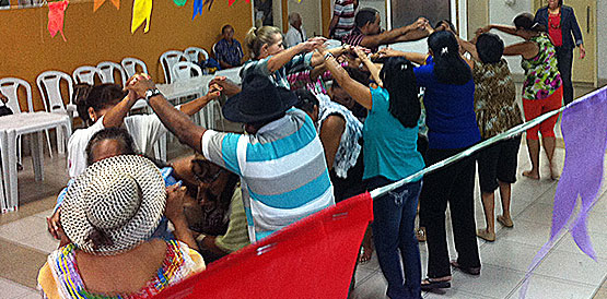 São João da alegria com a turma da hipertensão no HGF
